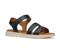 Geox Women's D DANDRA E Flat Sandal, Black, 7 UK