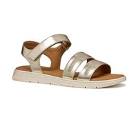 Geox Women's D DANDRA E Flat Sandal, Lt Gold, 4 UK