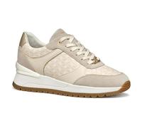 Geox Women's D DESYA A Sneaker, Papyrus/Lt Taupe, 4 UK