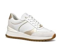 Geox Women's D DESYA A Sneaker, White/Lt Gold, 4 UK