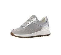 Geox Women D Desya A Sneaker, Off White Silver, 4 UK