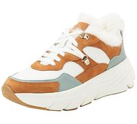 Geox Women's D Diamanta C Sneaker, White Cognac, 11 UK