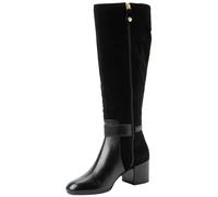 Geox Women's D Eleana Knee high Boot, Black, 4 UK