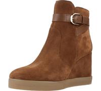 Geox Women's D Elidea Wedge A Ankle Boot, Dk Camel, 3 UK