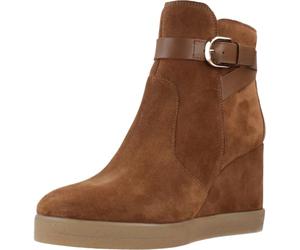 Geox Women's D Elidea Wedge AAnkle Boot, Dk Camel, 3 UK