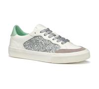 Geox Women's D EMMELENY B Sneaker, Optic White/Rock, 4 UK