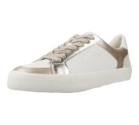 Geox Women's D EMMELENY E Sneaker, White/Lt Gold, 5 UK