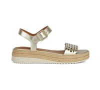 Geox Women's D Eolie A Wedge Sandal, Gold, 6.5 UK