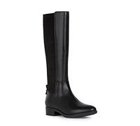 Geox Womens D Felicity Smooth Leather Boots, Black, 3 UK