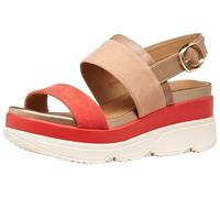 Geox Women's D Gardenia A Wedge Sandal, Peach/LT Brown, 38.5 EU