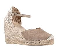 Geox Women's D Gelsa A Wedge Sandal, Beige, 7.5 UK