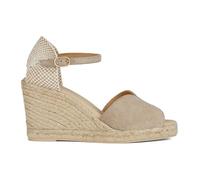 Geox Women's D Gelsa B Wedge Sandal, Lt Taupe, 7.5 UK