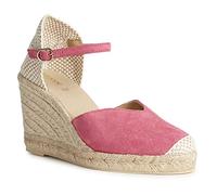 Geox Women's D Gelsa Espadrille Wedge Sandal, Cyclamen, 6 UK