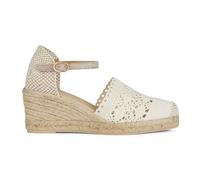 Geox Women's D Gelsa Low B Wedge Sandal, LT Taupe, 41 EU, Lt Taupe, 7.5 UK