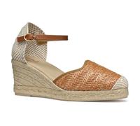 Geox Women's D GELSA Low E Wedge Sandal, Camel, 5 UK