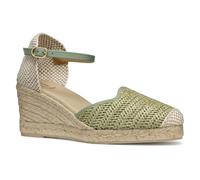 Geox Women's D GELSA Low E Wedge Sandal, Mint, 4 UK