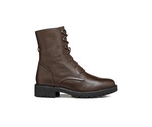 Geox Women's D Hoara E Ankle Boot, Dk Brown, 7.5 UK