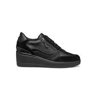 Geox Women's D Ilde A Sneaker, Black, 5 UK