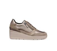 Geox Women's D Ilde A Sneaker, Taupe, 6 UK