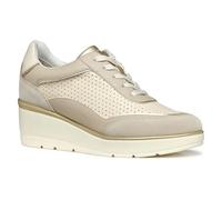 Geox Women's D ILDE B Sneaker, Beige/Lt Taupe, 4 UK