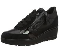 Geox Women's D Ilde B Sneakers, Black, 7.5 UK
