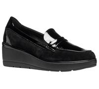 Geox Women's D ILDE Moccasin, Black, 41 EU, Black, 7.5 UK