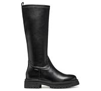 Geox Women's D IrideaKnee High Boot, black, 4 UK