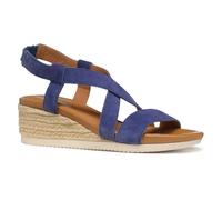 Geox Women's D ISCHIA CORDA A Wedge Sandal, Blue, 3.5 UK