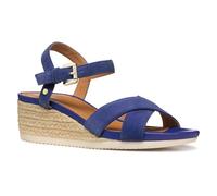 Geox Women's D Ischia Corda B Wedge Sandal, Blue, 5.5 UK