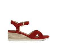 Geox Women's D Ischia Corda C Sandals, Red, 5 UK
