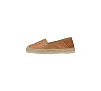 Geox Women's D LAMPEDUSA A Espadrille Wedge Sandal, Camel, 4 UK