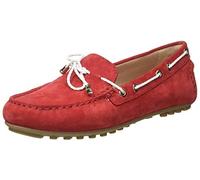 Geox Women's D Leelyan C Moccasins, Red White, 5 UK