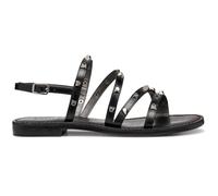 Geox Women's D Maddalusiac H Flat Sandal, Black, 36.5 EU