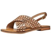 Geox Women's D Maddalusiac N Flat Sandal, Camel/Bronze, 41 EU