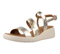 Geox Women's D MELICONIA F Wedge Sandal, Lt Gold, 4 UK