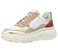 Geox Women's D Nebula 2.0 X B Sneaker, White Lt Gold, 4 UK