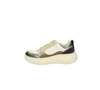 Geox Women's D Nebula 2.0 X Trainers, White Dk Silver, 3 UK