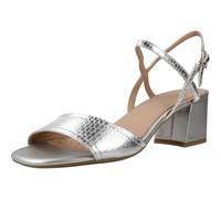 Geox Women's D New ERAKLIA 50 B Heeled Sandal, Silver, 4 UK