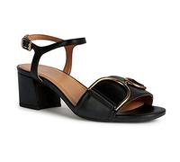 Geox Women's D New Eraklia 50 Sandal, Black, 8 UK