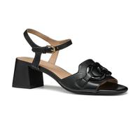 Geox Women's D NEW ERAKLIA 50 T C Heeled Sandal, Black, 4.5 UK