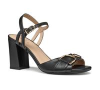 Geox Women's D NEW ERAKLIA 80 A Heeled Sandal, Black, 4 UK