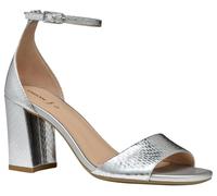 Geox Women's D New ERAKLIA 80 A Heeled Sandal, Silver, 6 UK