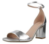 Geox Women's D NEW ERAKLIA 80 A Heeled Sandal, Silver, 7 UK