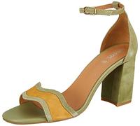 Geox Women's D New Eraklia 80 Sandal, Pistachio Mustard, 5 UK