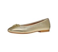 Geox Women's D New Palmaria F Ballet Flat, LT Gold/Cream, 40 EU