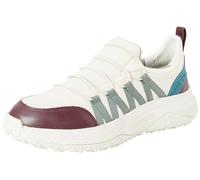Geox Women's D Oliviera + Grip A Sneaker, Off White Dk Burgundy, 7 UK