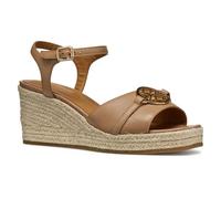 Geox Women's D PANAREA B Wedge Sandal, Beige, 4.5 UK