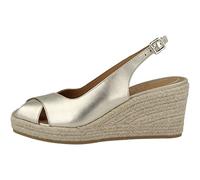 Geox Women's D Panarea Espadrille Wedge Sandal, Gold, 4 UK