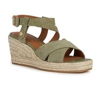 Geox Women's D Panarea Espadrille Wedge Sandal, Pistachio