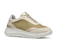 Geox Women's D PLUMMERY A Sneaker, Lt Gold/Papyrus, 6 UK